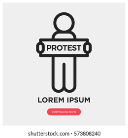 Protest vector icon