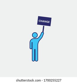 protest vector icon human rights