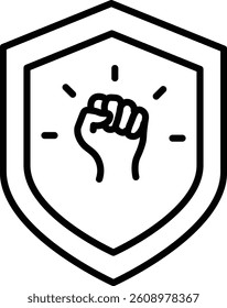 Protest Vector Line Icon Design