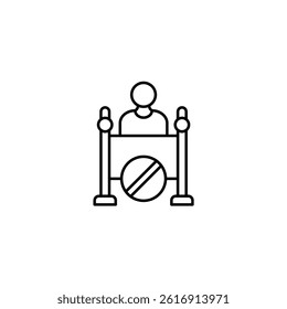 Protest vector line icon icons design