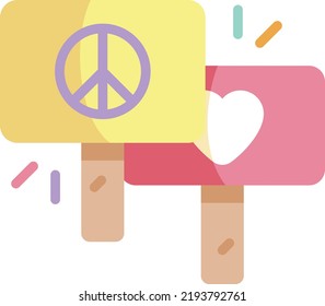 protest vector on white background. isolated Vector icon