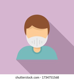 Protester boy icon. Flat illustration of protester boy vector icon for web design