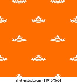 Protester gas mask pattern vector orange for any web design best