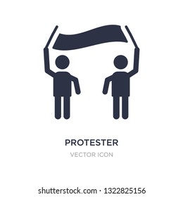 protester icon on white background. Simple element illustration from Marketing concept. protester sign icon symbol design.