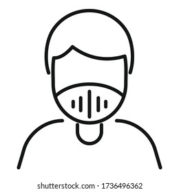Protester man icon. Outline protester man vector icon for web design isolated on white background