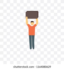 Protester vector icon isolated on transparent background, Protester logo concept