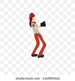 Protester vector icon isolated on transparent background, Protester logo concept