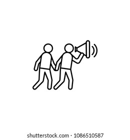 protesters icon. Element of media and news for mobile concept and web apps. Detailed protesters icon can be used for web and mobile. Premium icon on white background