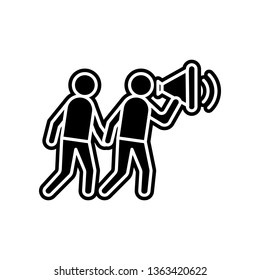 protesters icon. Element of Media, Press for mobile concept and web apps icon. Glyph, flat icon for website design and development, app development