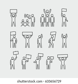 Protesters Vector Icons