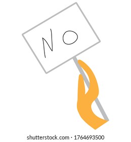 protesting people, hand holding a protest banner icon, a protest sign