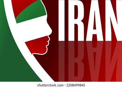 Protests in Iran. Template for background, banner, poster. Vector EPS10 illustration