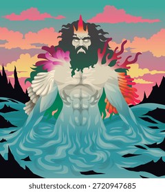 proteus formless sea god emerging from the waters