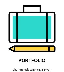 Protfolio Color Line vector Icon