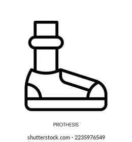 prothesis icon. Line Art Style Design Isolated On White Background