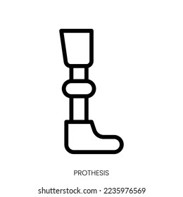 prothesis icon. Line Art Style Design Isolated On White Background