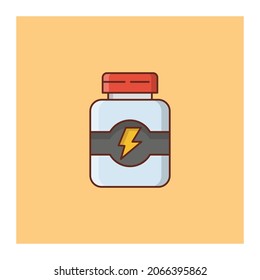 protiens Vektorgrafik auf transparentem Hintergrund. Hochwertige Symbole.Vektorlinienflaches Farbsymbol für Konzept und Grafikdesign.