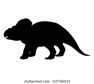 Protoceratops silhouette dinosaur jurassic prehistoric animal