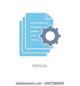 protocol concept line icon. Simple element illustration. protocol concept outline symbol design.