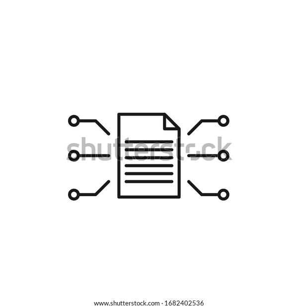 Protocol Glyph Icon Simple Sign Illustration Stock Vector (Royalty Free ...