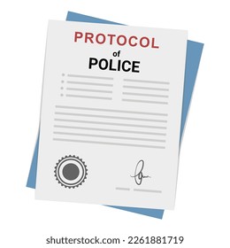 El protocolo de la policía, el delito constituye un protocolo, un investigador, un detective, un inspector y la documentación del protocolo de la policía. Protocolo de la policía y el investigador con misiones específicas y objetivo siguiente.