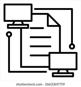 Ilustración de contorno de icono único de protocolo