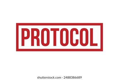 Protocol Stamp. Protocol Rubber grunge Stamp Seal