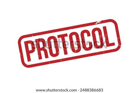 Protocol Stamp. Protocol Rubber grunge Stamp Seal