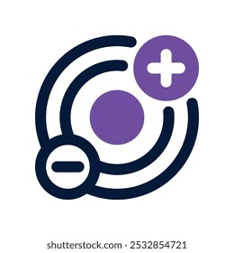 proton icon. vector dual tone icon for your website, mobile, presentation, and logo design.