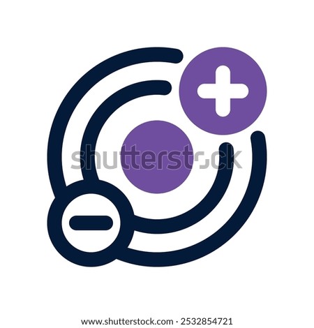 proton icon. vector dual tone icon for your website, mobile, presentation, and logo design.