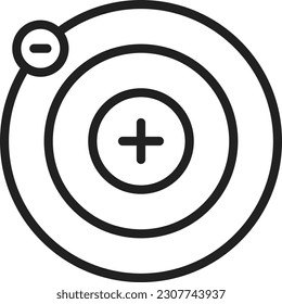 Imagen vectorial de icono de protón. Adecuado para aplicaciones web móviles y medios de impresión.