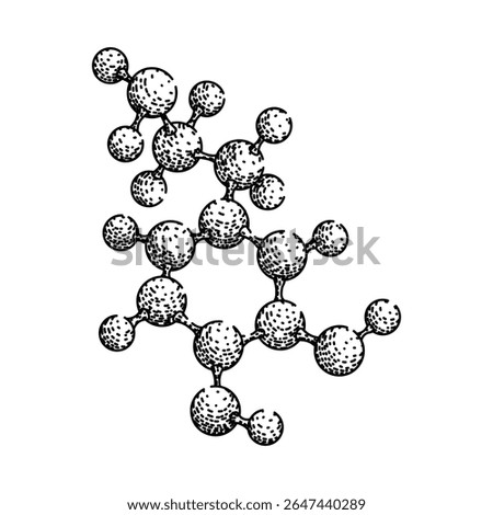 proton molecule atom hand drawn. neutron element, compound isotope, ion covalent proton molecule atom vector sketch. isolated black illustration