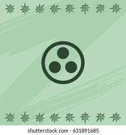Proton or neutron icon. Atom illustration.