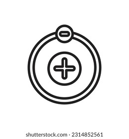 Proton And Neutron Outline Icon Vector Illustration