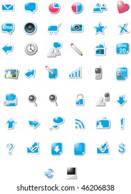 Proton web icons - blue candy edition