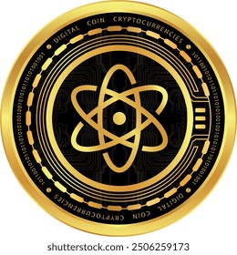 Proton-xpr cryptocurrency images on abstract background. 3d illustrations.