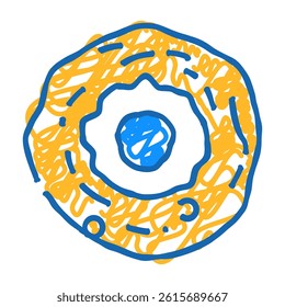protoplanetary disk doodle icon sketch vector. protoplanetary disk sign. isolated symbol illustration