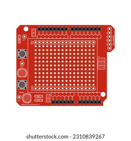 ProtoShield Vector Illustration: A visually appealing representation showcasing the design and layout of a ProtoShield