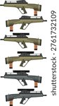 Prototype 1980s American-German Assault Rifles