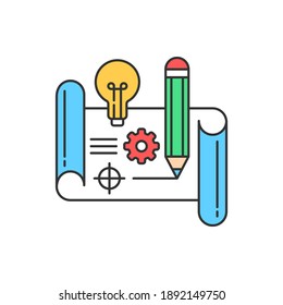 Prototype Color Line Icon. New Project. Pictogram For Web Page, Mobile App, Promo. UI UX GUI Design Element. Editable Stroke.