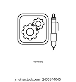 prototype concept line icon. Simple element illustration. prototype  concept outline symbol design.