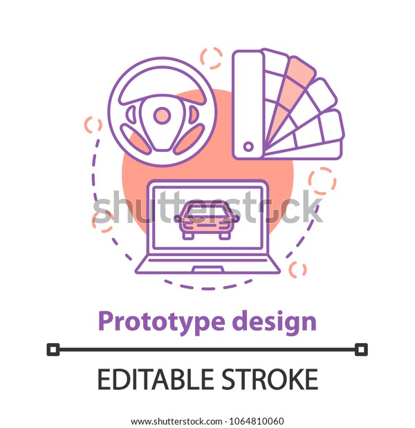 Prototype design concept icon. Choosing\
appropriate option idea thin line illustration. Vector isolated\
outline drawing. Editable\
stroke