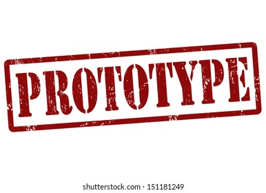 Prototype grunge rubber stamp on white, vector illustration