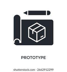 Prototype Icon Glyph Style. Vector Illustration For Graphic Design