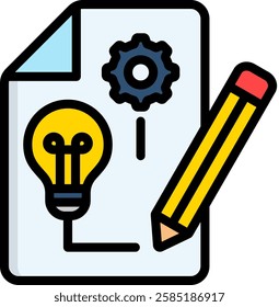 Prototype Icon Lineal Color Vector Illustration