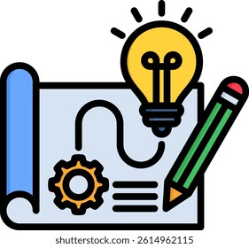 Prototype Icon Lineal Color Vector Illustration