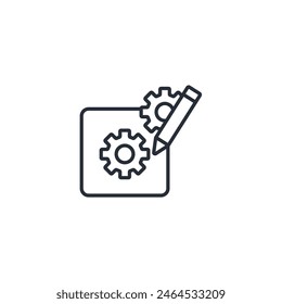prototype icon. vector.Editable stroke.linear style sign for use web design,logo.Symbol illustration.