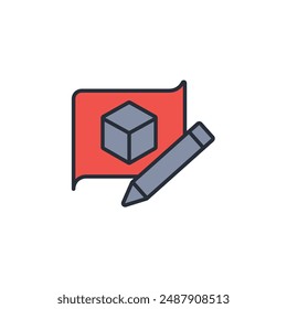 Prototype icon. vector.Editable stroke.linear style sign for use web design,logo.Symbol illustration.