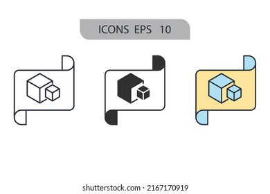 Prototype icons  symbol vector elements for infographic web