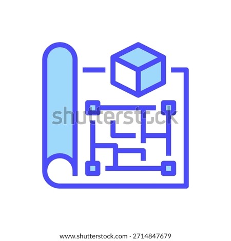Prototype Line Icon, Outline Symbol for Model Testing, Beta Version, Sample Creation, Product Mockup, and Preliminary Design. Vector Sign Icon.